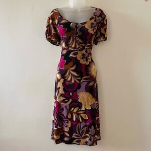 Y2K FLORAL PRINT MIDI DRESS